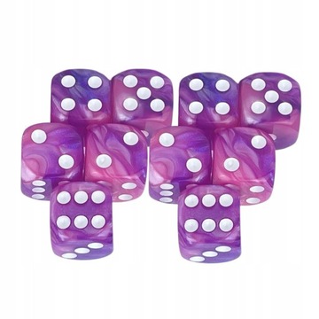 ZESTAW 5 KOSTEK K6 RPG UROKI MIŁOŚCI KOŚĆ SZEŚCIOŚCIENNA 1,6 CM