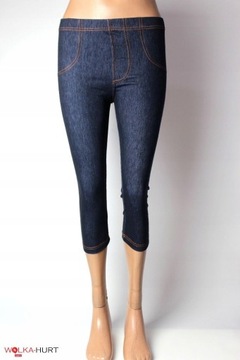 Leginsy Legginsy 3/4 rybaczki - a'la dżins - S/M