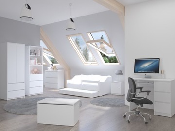 Łóżko dziecięce LULU dąb 160x80 BABYBOO szuf