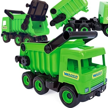 Middle Truck auto pojazd wywrotka zielona w kartonie Wader 32101