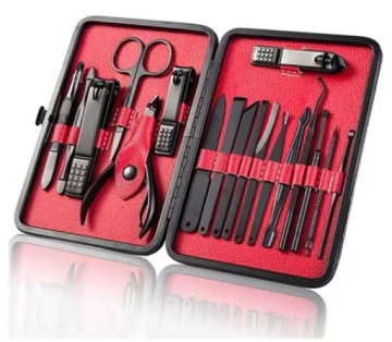 НАБОР ИЗ 16 ИНСТРУМЕНТОВ ДЛЯ МАНИКЮРА ПЕДИКЮРА КЛИППЕРЫ ДЛЯ НОГТЕЙ