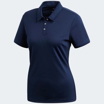 KOSZULKA POLO DAMSKA TSHIRT POLÓWKA ADIDAS R. XS 34 GRANATOWA