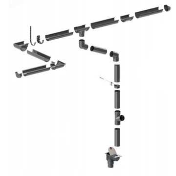 NAROŻNIK ZEWNĘTRZNY KROP PCV 125 ral 7016 GRAFIT 125