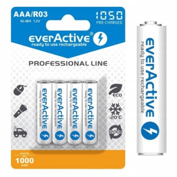 Аккумуляторные батареи (NiMH) Everactive AAA (R3) 1050 мАч 4 шт.