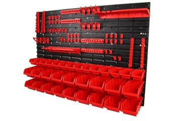 ИНСТРУМЕНТОВАЯ НАСТЕННАЯ ДОСКА ДЛЯ ГАРАЖНОЙ мастерской 115х78см С ПОДДОНАМИ 32 шт.