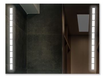 LUSTRO ŁAZIENKOWE PODŚWIETLANE Z OŚWIETLENIEM 3 BARWY LED ETA 80x60cm