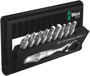 WERA, Bit-Check 10 Zyklop Mini 1, 10 części
