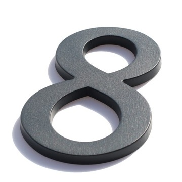 НОМЕР ДОМА, ЦИФРЫ ДЛЯ ДОМА, БУКВЫ графит 8