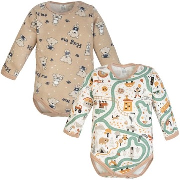 2-pak BODY DŁUGI RĘKAW dla dziecka bawełna 104