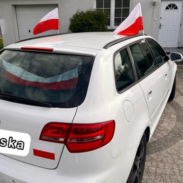 FLAGA POLSKI POLSKA na AUTO Samochód |6 Elementów| ZESTAW na EURO 2024