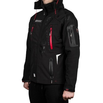 Kurtka Softshell Geographical Norway Techno WU6068-GN-BLACK CIEPŁA W GÓRY