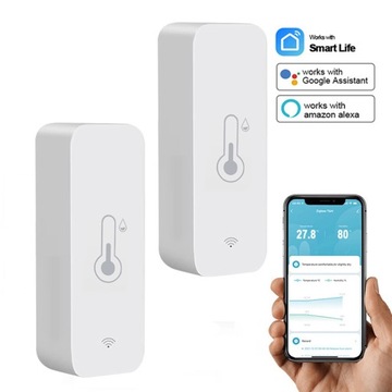 2-pak Czujnik temperatury i wilgotności Wifi WiFi TUYA Smart Dom Alexa