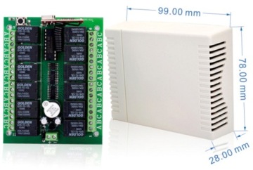 Радио 12-канальный 433MHz пульт дистанционного управления 12V DC + 2x 12-канальный пульт дистанционного управления