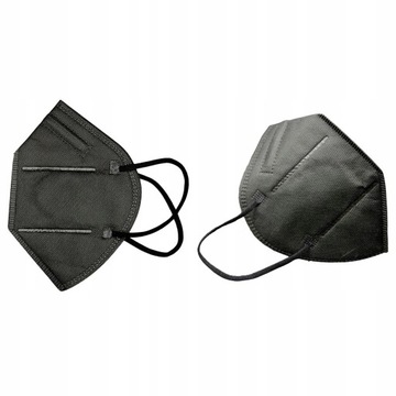 50xPOLSKA MASKA FFP2 CZARNA MASECZKA ANTYWIRUSOWA