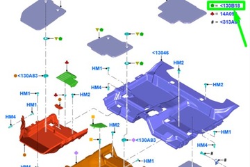 FORD EDGE MK2 PŘEDNÍ SADA KOBERCŮ PODLAHOVÝCH LHD 1905276 NOVÝ ORIGINÁL