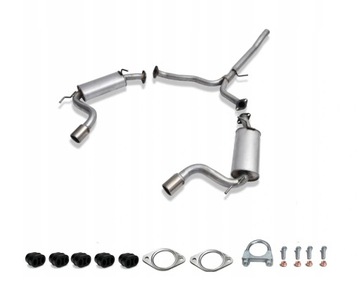 CHEVROLET CAPTIVA 2.4 , LPG 2006-2011 KPL TŁUMIKI ŚRODKOWY + KOŃCOWE + RURA
