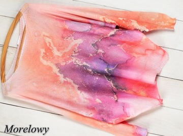 044 СВОБОДНЫЙ, КОМФОРТНЫЙ СВИТЕР, ЦВЕТА МОЗАИЧНОГО МРАМОРА