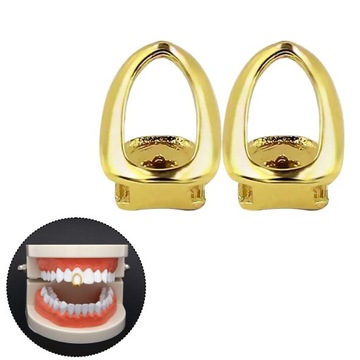 Prettyia 2x Open face, одинарные, покрытие из 18-каратного золота