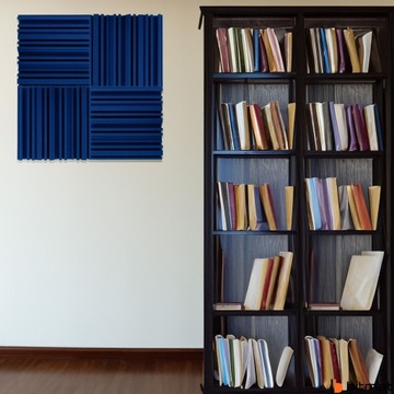 Ciemnoniebieski panel akustyczny EQUALIZER na ścianę kaseton sufitowy 7cm