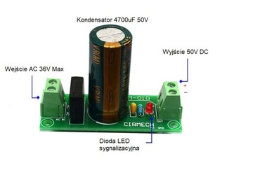 Модуль мостового выпрямителя 6А, 36 В переменного и постоянного тока