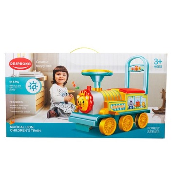 ИНТЕРАКТИВНЫЙ ЛОКОМОТИВНЫЙ ПРИЦЕП RIDE-ON PUSHER СО ЗВУКОВЫМ ПОЕЗДОМ