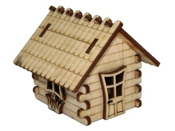 3D дом из фанеры/лесной декор в стекле