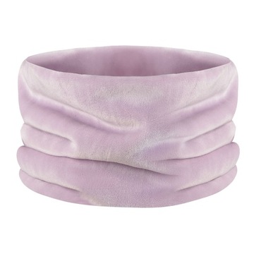 KOMPLET DAMSKI WELUROWY CZAPKA KOMIN ZIMOWY JESIENNY PODWÓJNY FIOLETOWY