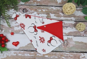 KOMPLET CZAPKA + APASZKA DWUSTRONNA 38-40 WIOSNA / JESIEŃ CZERWONA 3m+