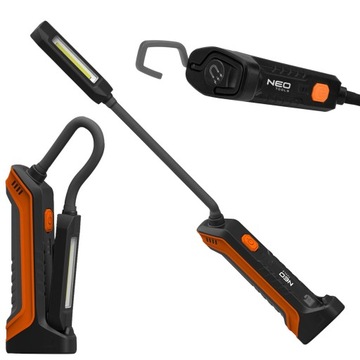 НЕОЛАМПА МАСТЕРСКАЯ АККУМУЛЯТОР 400 ЛМ COB + ФОНАРЬ