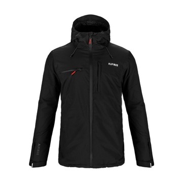 KURTKA ZIMOWA MĘSKA KAPTUR SOFTSHELL ALPINUS WODOODPORNA BLACK CAUSSES XXL