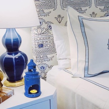 ŚWIECZNIK CERAMICZNY LAMPION KOMINEK TEALIGHT LATARNIA MORSKA