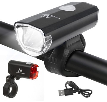 ZESTAW ROWEROWY LAMPKA PRZÓD + TYŁ ŚWIATŁO ROWER