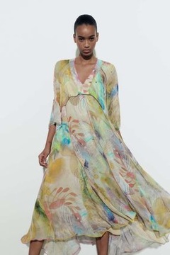 ZARA — ПЛАТЬЕ С ПРИНТОМ, ОГРАНИЧЕННАЯ ВЫПУСК — M