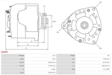 ALTERNÁTOR AS-PL A6099
