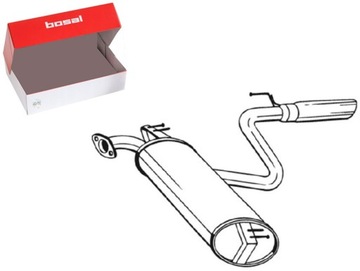TŁUMIK UKŁADU WYDECHOWEGO TYŁ TOYOTA CELICA 1.8 08.99-07.05 BOSAL