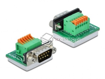 Adapter terminal RS-232 męski Sub-D 6pin z poziomą
