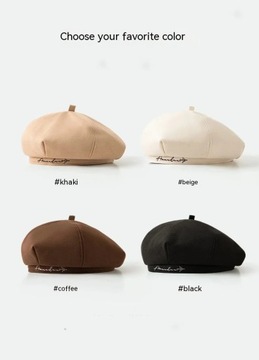 Nowy wełniany kapelusz beret, modna i wszechstronna wersja koreańska dla d