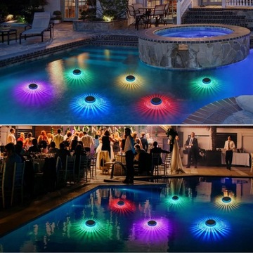 2X СОЛНЕЧНЫЕ ПЛАВАЮЩИЕ СВЕТИЛЬНИКИ ДЛЯ БАССЕЙНА ВОДОНЕПРОНИЦАЕМЫЙ СВЕТОДИОДНЫЙ СВЕТ ДЛЯ ПРУДА