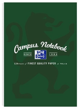 Notatnik Oxford Campus A4 60 kartek kratka zielony