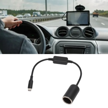 ADAPTER ZAPALNICZKI Z USB C 5 V DO 12V GNIAZDO ZAPALNICZKI