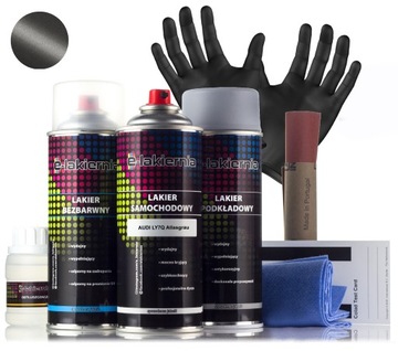 LAKIER SAMOCHODOWY SPRAY + PODKŁAD + BEZBARWNY AUDI / VW LY7Q Atlasgrau