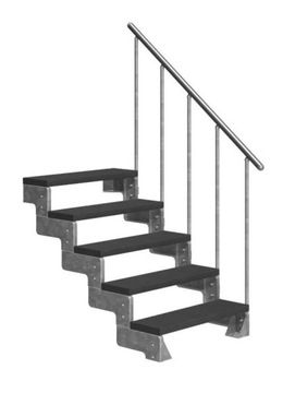 SCHODY ZEWNĘTRZNE DOLLE SZER 80CM ANTRACYT H=110cm