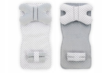 WKŁADKA MATA DO WÓZKA MOTYLEK +PASY 4w1 KROPKI