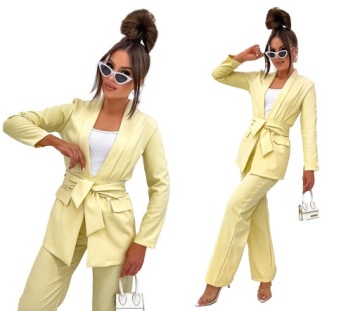 КОМПЛЕКТ БРЮКИ С КУРТКОЙ КОСТЮМ ПИДЖАК С ПОЯСОМ POLISH PRODUCT S