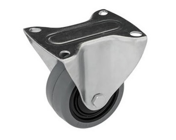 Koło 125 mm szara STAŁE koło MOCNE 200 KG kulkowe