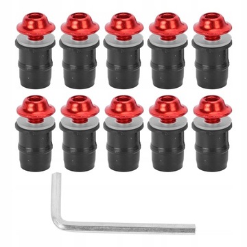 10X MOTOCYKL ZESTAW ŚRUB PRZEDNIEJ SZYBY M5x16mm
