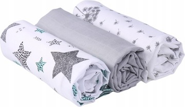 PIELUCHY MUŚLINOWE PIELUSZKI PREMIUM ZESTAW 3szt 60x75cm BABYMAM