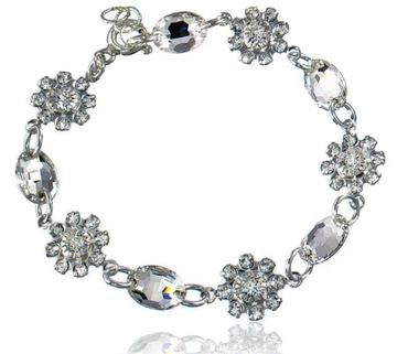 KRYSZTAŁY Piękna Bransoletka SREBRO CRYSTAL FEEL