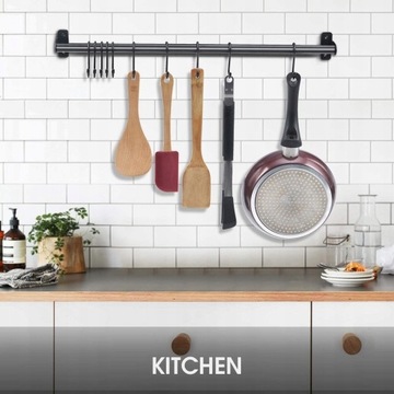 Ручка кухонная, планка с крючками, 57см.