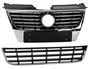 ATRAPA ZDERZAKA CHROM ZNAK + DÓŁ PASSAT B6 150MM